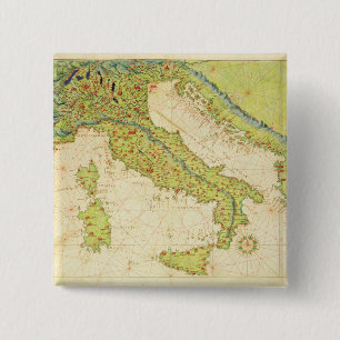 Badge Carré 5 Cm L'Italie