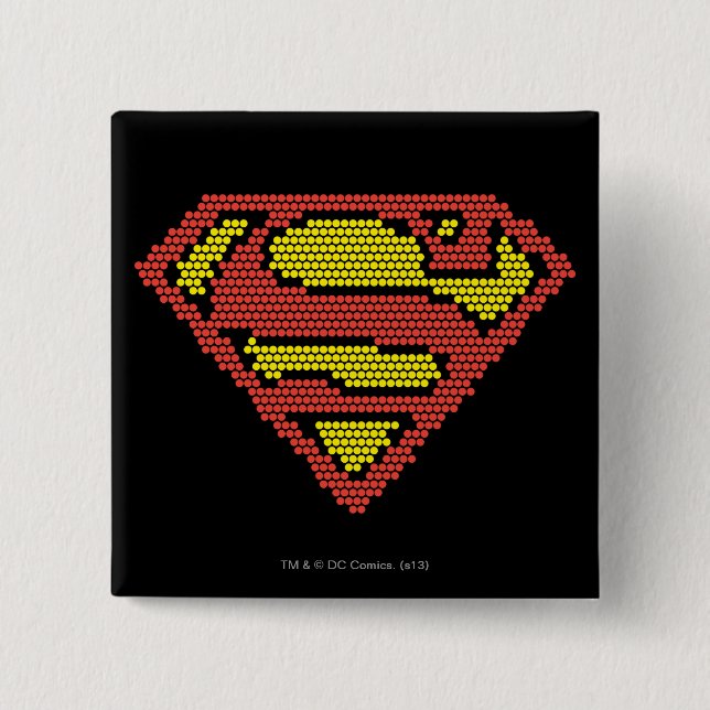 Badge Carré 5 Cm Lite-Brite S-Shield (Devant)