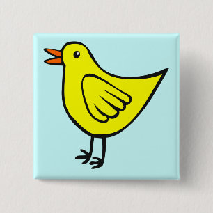 Badge Carré 5 Cm Little Bird 01