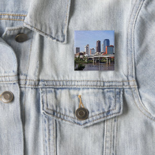 Badge Carré 5 Cm Little Rock, Arkansas USA Pinback