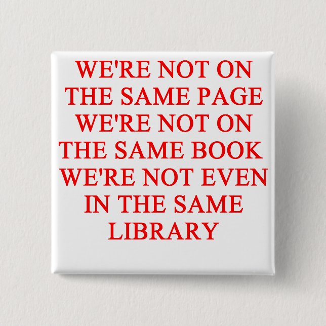 Badge Carré 5 Cm livre de bibliothèque (Devant)