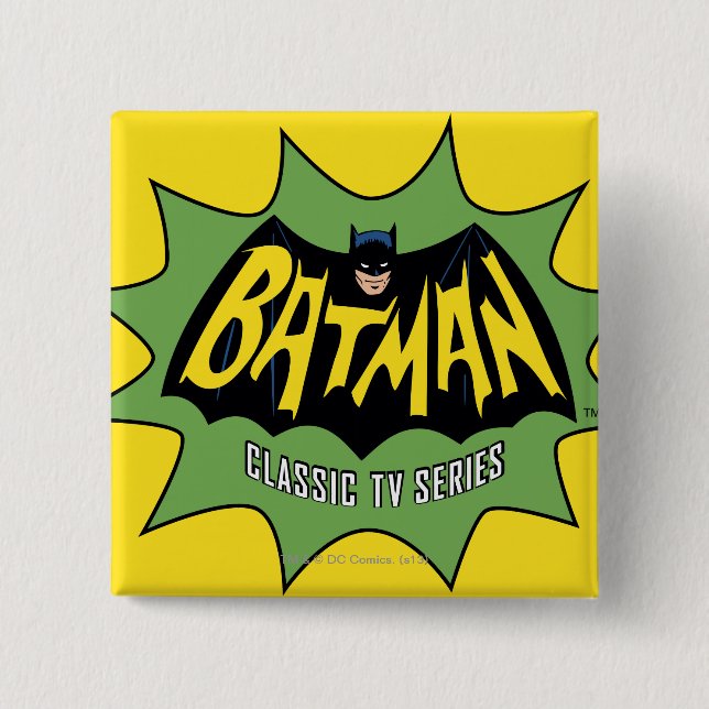Badge Carré 5 Cm Logo de Batman Classic TV Series (Devant)