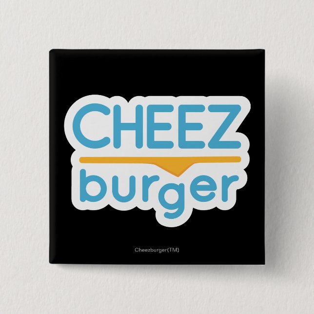 Badge Carré 5 Cm Logo de Cheezburger (couleur) (Devant)