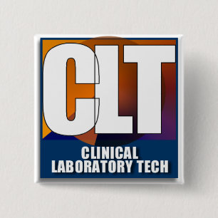 BADGE CARRÉ 5 CM LOGO DE CLT - LABORATOIRE CLINIQUE TECH