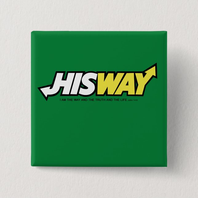 Badge Carré 5 Cm Logo de HISWAY (Devant)