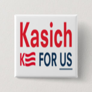 Badge Carré 5 Cm Logo de Kasich pour nous