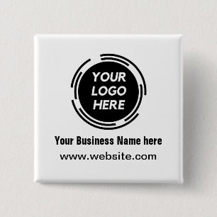 Badge Carré 5 Cm Logo de l'entreprise Nom du personnel de base de l