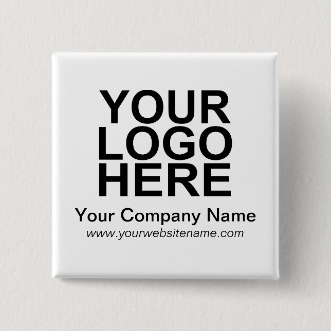 Badge Carré 5 Cm Logo de l'entreprise personnalisée (Devant)