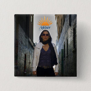 Badge Carré 5 Cm Logo de Lori de bouton d'Askher