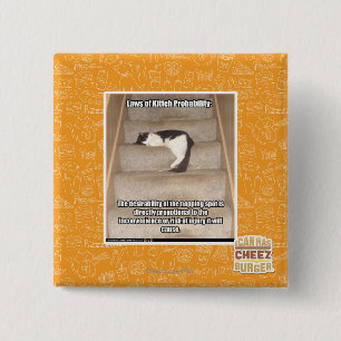 Badge Carré 5 Cm Lois de la probabilité de Kitteh