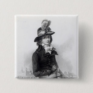 Badge Carré 5 Cm Louis Antoine de Saint-Juste