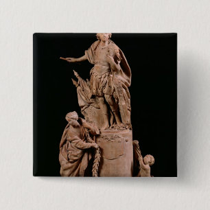 Badge Carré 5 Cm Louis XV comme empereur romain