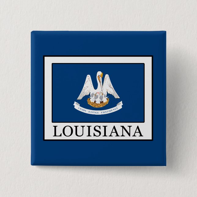 Badge Carré 5 Cm Louisiane (Devant)