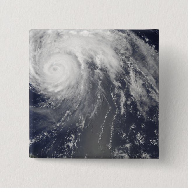 Badge Carré 5 Cm L'ouragan Bill au large des Bermudes (Devant)
