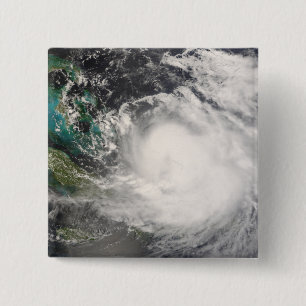 Badge Carré 5 Cm L'ouragan Hanna au-dessus des Bahamas