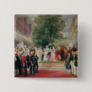 Badge Carré 5 Cm L'ouverture de la grande exposition, 1851-52
