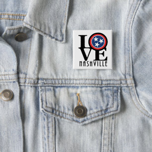 Badge Carré 5 Cm LOVE Nashville
