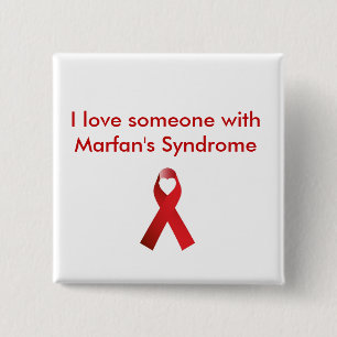 Badge Carré 5 Cm Love someone with Marfan's
