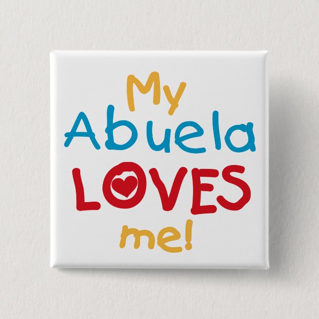 Badge Carré 5 Cm LOVESMEabuela (Devant)