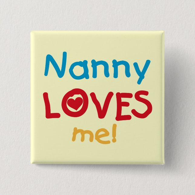 Badge Carré 5 Cm LOVESMEnanny (Devant)