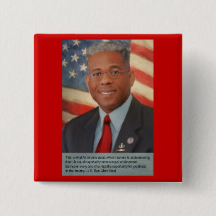 Badge Carré 5 Cm Lt Col. Allen West