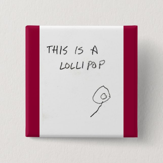 Badge Carré 5 Cm lucette (Devant)