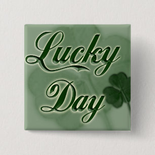 Badge Carré 5 Cm Lucky Day