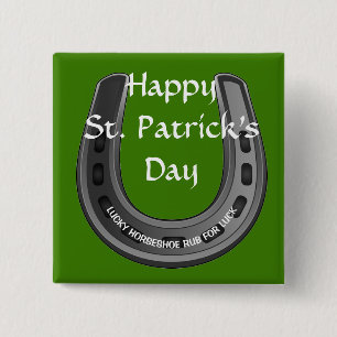Badge Carré 5 Cm Lucky Horseshoe
