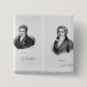 Badge Carré 5 Cm Luigi Cherubini et Nicolas Marie Dalayrac
