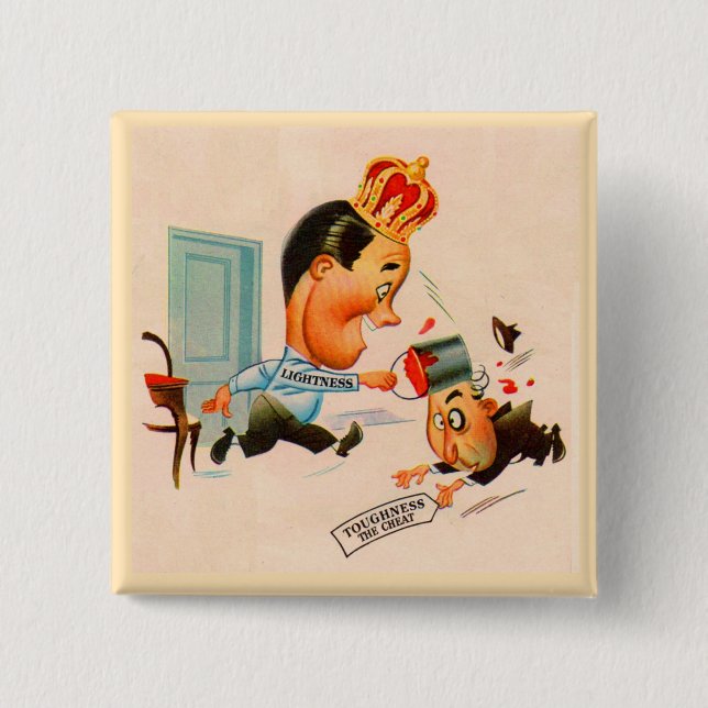 Badge Carré 5 Cm Luminosité whops Lourdeur (Devant)