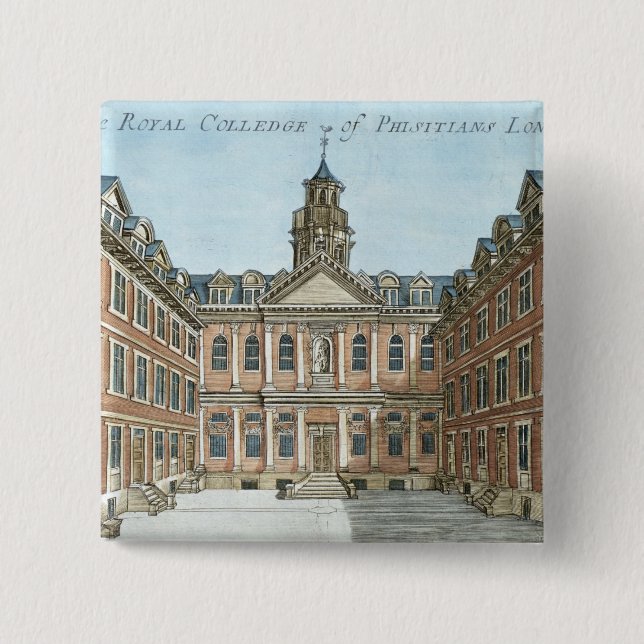 Badge Carré 5 Cm L'université royale des médecins (Devant)
