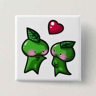 Badge Carré 5 Cm Lutin de feuille
