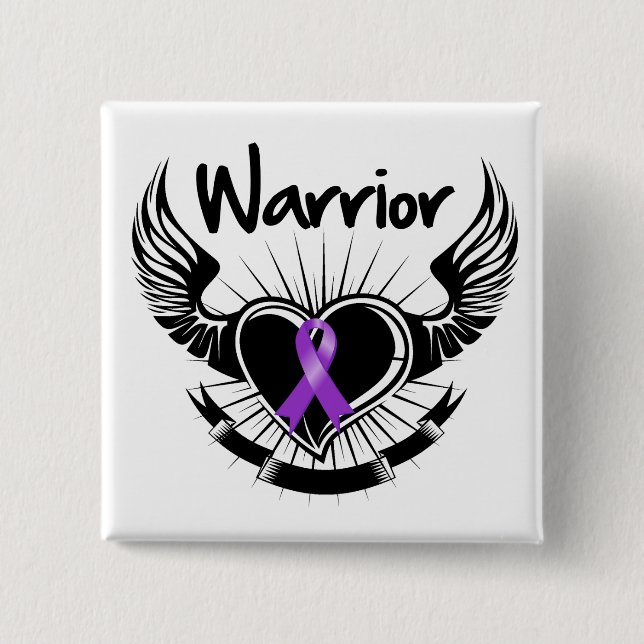 Badge Carré 5 Cm Lutte contre le cancer du pancréas (Devant)