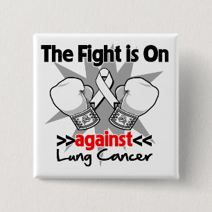 Badge Carré 5 Cm Lutte contre le cancer du poumon