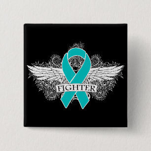 Badge Carré 5 Cm Lutte contre le cancer péritonéal