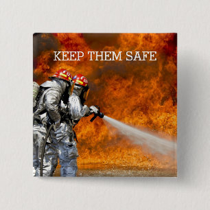 Badge Carré 5 Cm Luttes contre les incendies