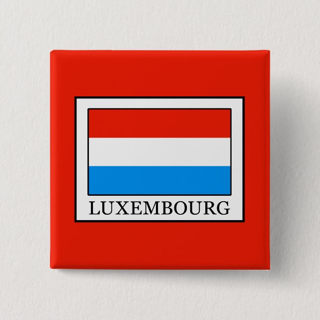 Badge Carré 5 Cm Luxembourg (Devant)