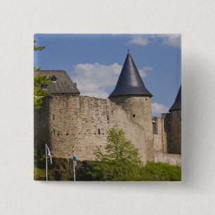 Badge Carré 5 Cm Luxembourg, Vallée de la Sûre. Bourscheid,