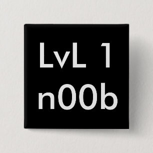 Badge Carré 5 Cm LVL 1n00b