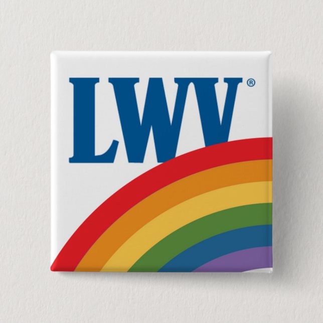 Badge Carré 5 Cm LWV Rainbow Pin (Devant)