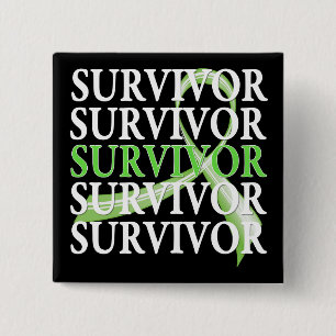 Badge Carré 5 Cm Lymphome lunatique de collage de survivant