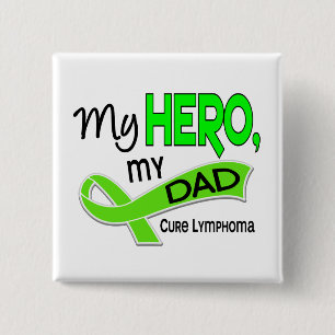 Badge Carré 5 Cm Lymphome MON HÉROS MON PAPA 42