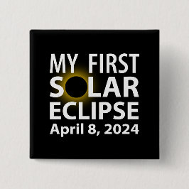 Badge Carré 5 Cm Ma première éclipse solaire