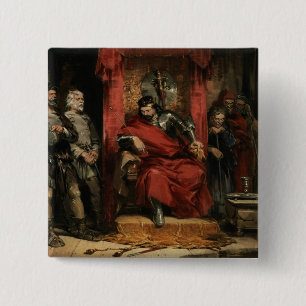 Badge Carré 5 Cm Macbeth instruisant les meurtriers