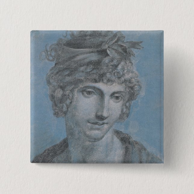 Badge Carré 5 Cm Madame Aubry Olympia des gouges, 1784 (Devant)