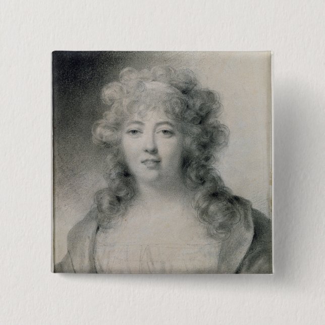 Badge Carré 5 Cm Madame de Stael 1810 (Devant)