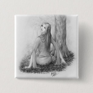 Badge Carré 5 Cm Madame d'Elf