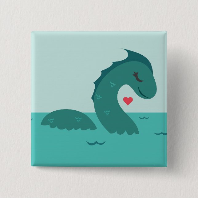 Badge Carré 5 Cm Madame Nessie (Devant)