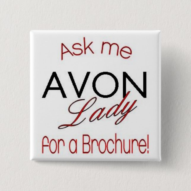 Badge Carré 5 Cm Madame Pin d'Avon (Devant)