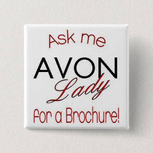 Badge Carré 5 Cm Madame Pin d'Avon
